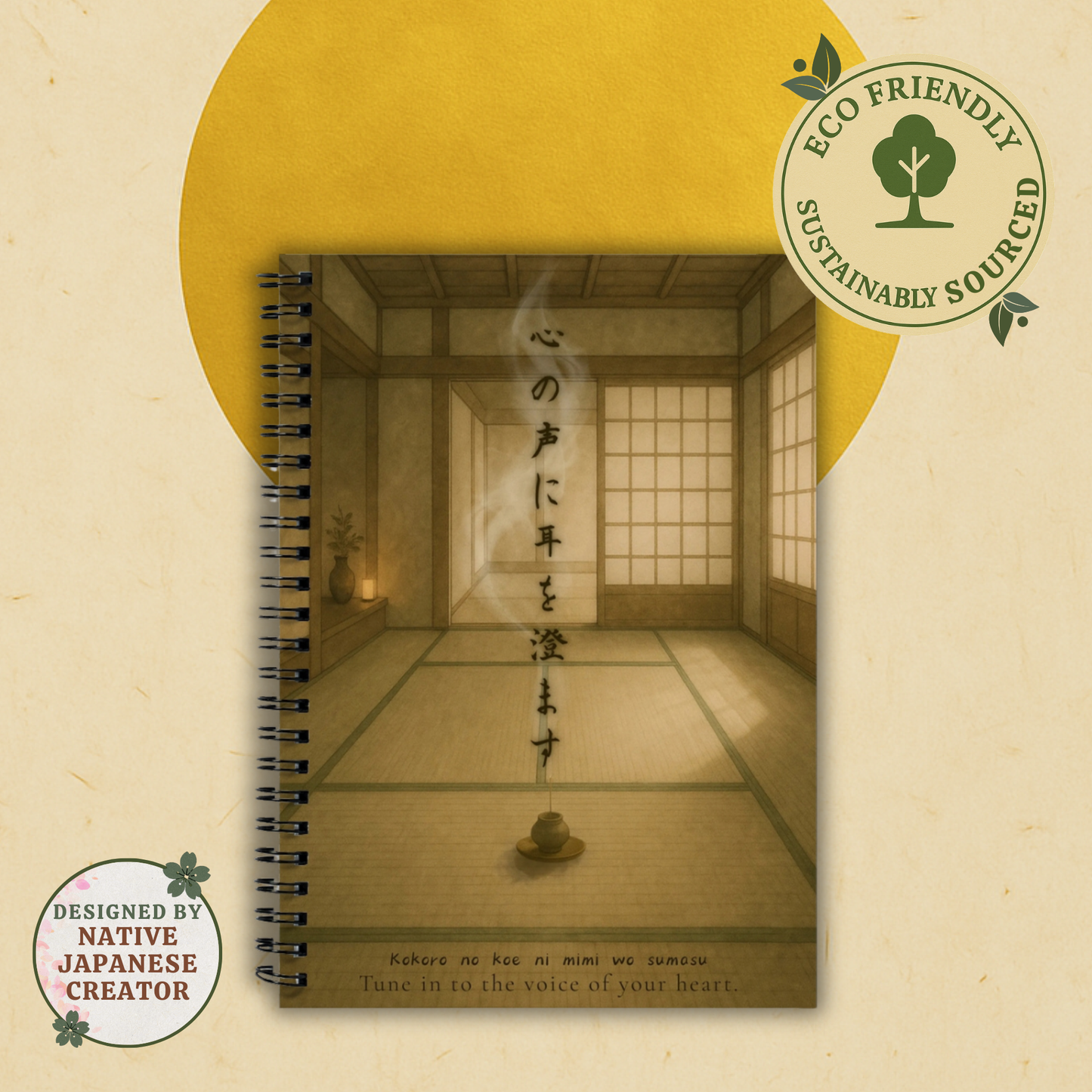 Tune in to the Voice of Your Heart – A5 Japanese Notebook | Kotodama Series