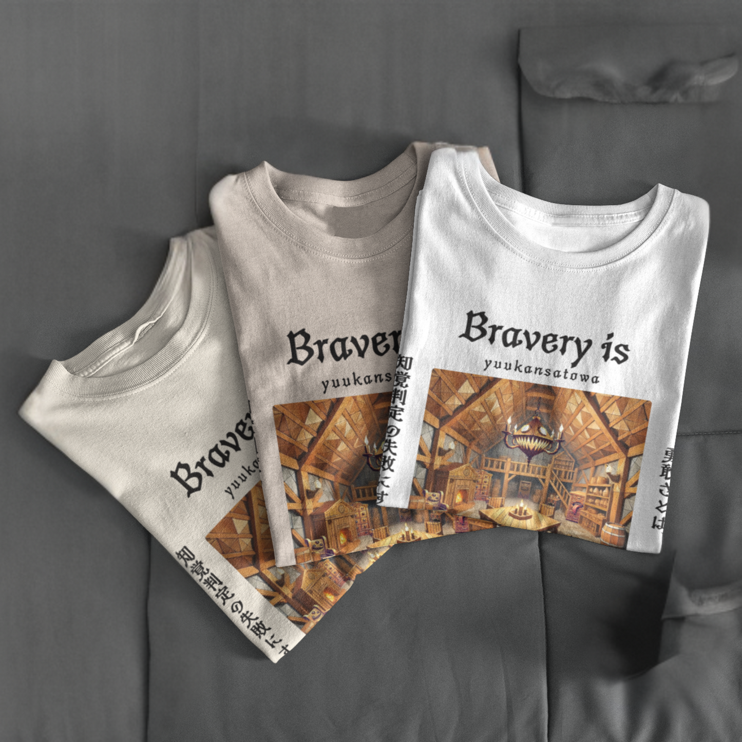 Bravery Is Just Failed Perception Check – Japanese RPG Tee