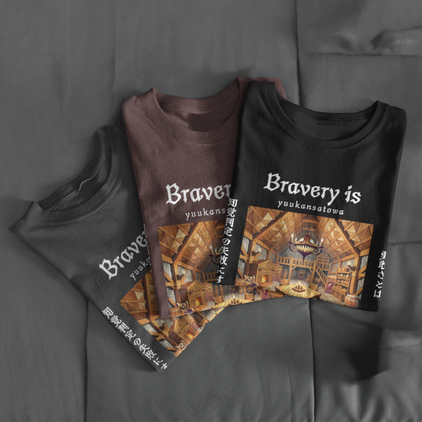 Bravery Is Just Failed Perception Check – Japanese RPG Tee