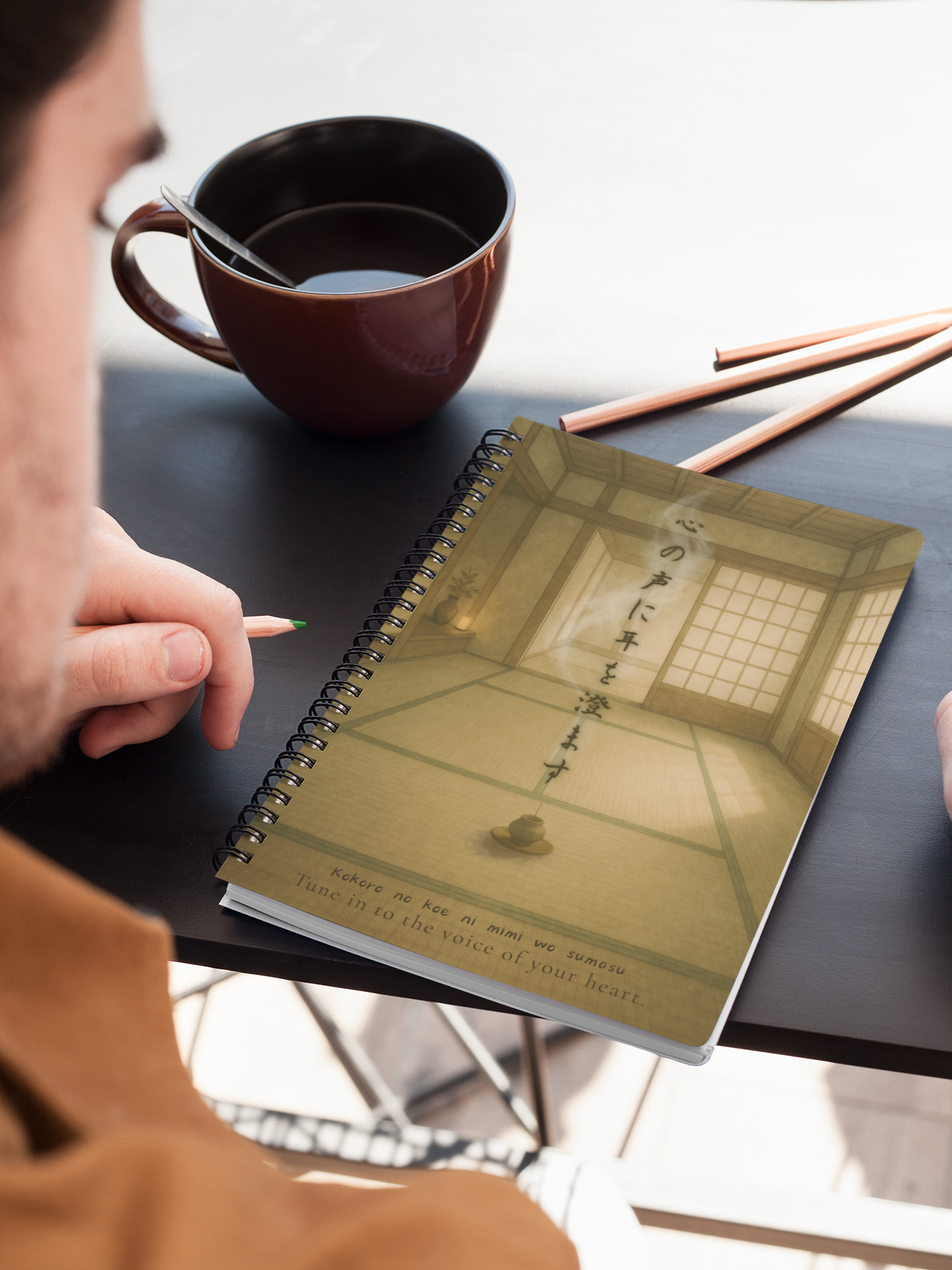 Tune in to the Voice of Your Heart – A5 Japanese Notebook | Kotodama Series