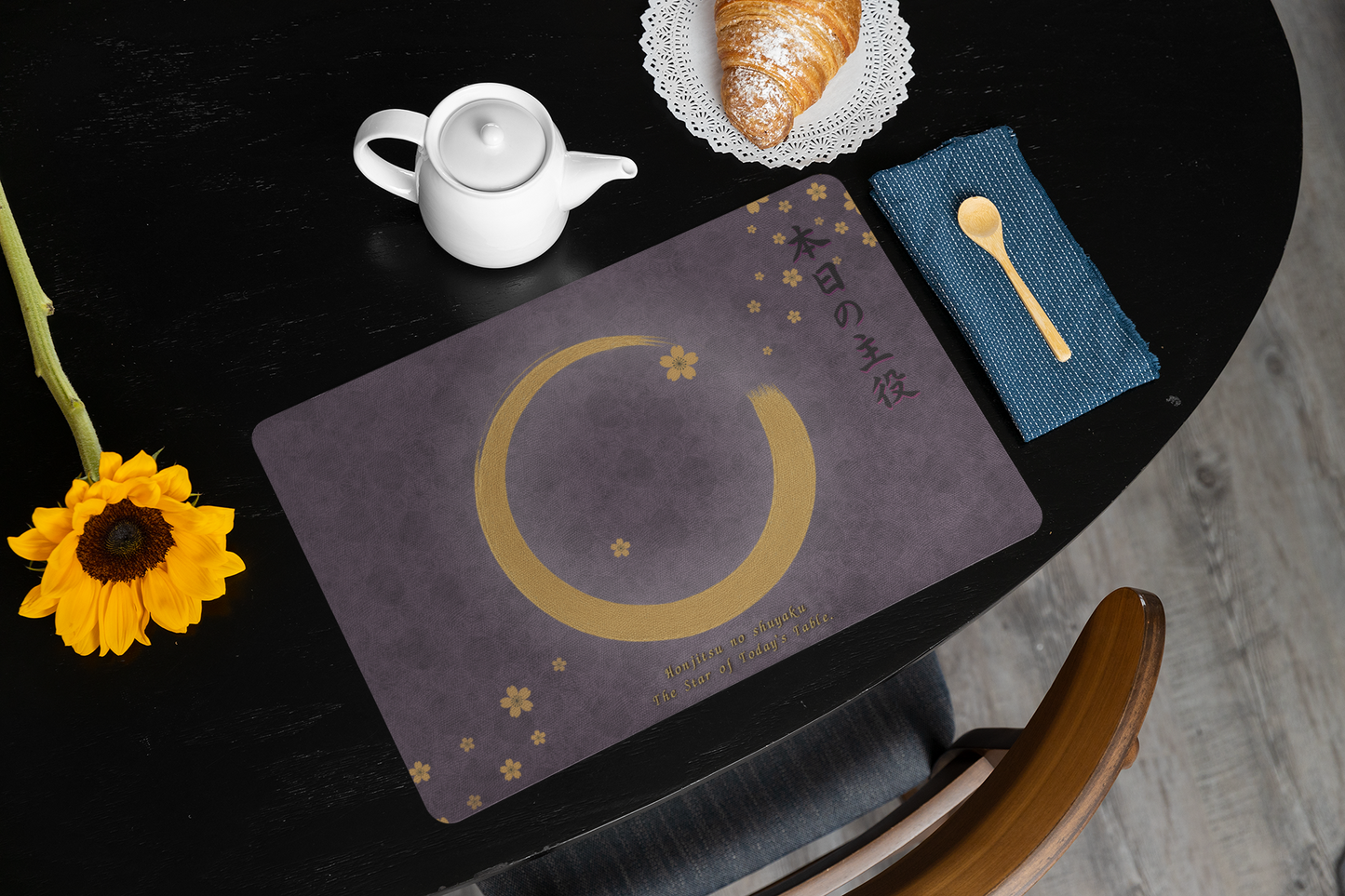 HONJITSU NO SHUYAKU Placemat Set – “The Star of Today” Colour : Fuji iro  (2-Pack)